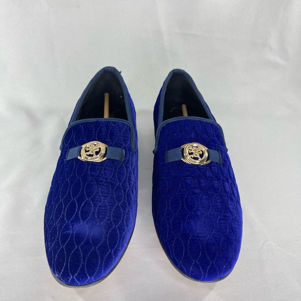 Stacy Adam’s Men’s Valet Velvet Slip On Loafer. Color Blue. Size 13 EUC - Picture 2 of 8